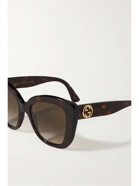 tortoise shell gucci sunglasses|oversized cat eye sunglasses gucci.